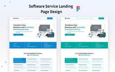 Design der Landingpage für Softwaredienste