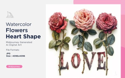 Flowers Heart Shape Amour et Chocolat A Valentine&#039;s Soirée