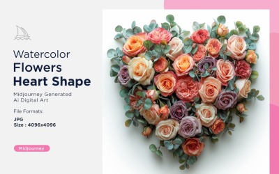 Flowers Heart Shape Symphony of Love A Valentine's Melody