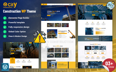 Qcity - Építőipari Elementor WordPress Them