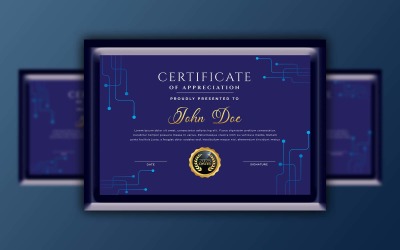 Шаблон сертификата современной и умной технологии