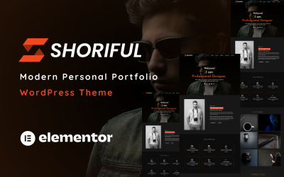Shoriful – дизайнерське портфоліо WordPress, одна сторінка теми