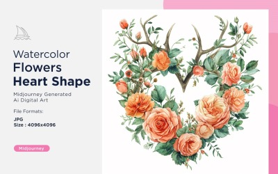 Fiori a forma di cuore Sentimenti d&amp;#39;amore Un manifesto di San Valentino 03