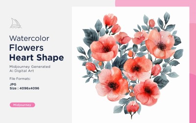 Flowers Heart Shape Love Blossoms A Valentine's Bouquet 03