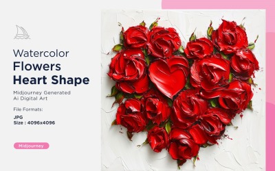 Flowers Heart Shape Symphony of Love A Valentine&#039;s Melody 04