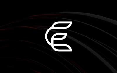 Buchstabe E Natur-Logo-Design-Vorlage