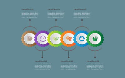 Diseño infográfico vectorial de estilo de configuración.