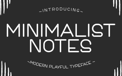 Minimalistyczne notatki - nowoczesna zabawna czcionka