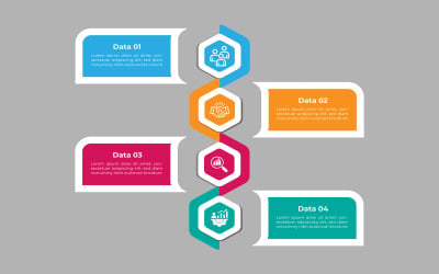 Modern iş iletişimi infografik tasarımı.