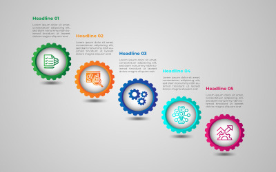 Modern iş sunumu infografik tasarımı.