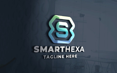 Temp do logotipo Smart Hexa Letter S