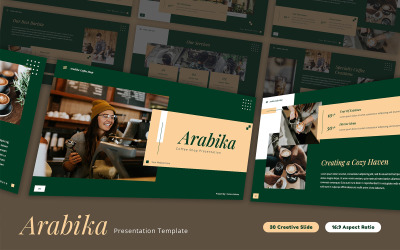 阿拉比卡 - 咖啡店 PowerPoint 模板