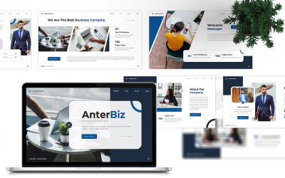 AnterBiz - modelo empresarial do Google Slides