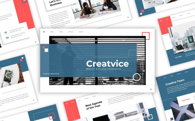 Creatvice — szablon prezentacji seminarium internetowego i kursu E