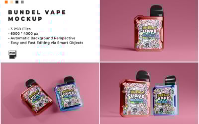 Plantilla de maqueta de paquete Vape 1