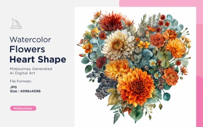 Flowers Heart Shape Symphony of Love A Valentine's Melody 05