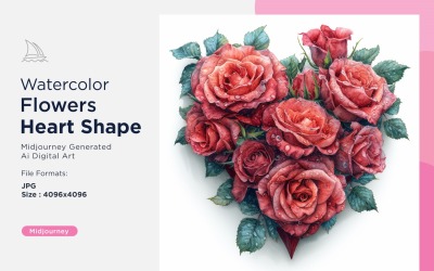 Blommor Hjärtform Kärlekens gobeläng En alla hjärtans mosaik 12