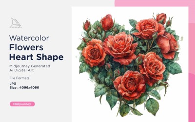 Flowers Heart Shape Symphony of Love A Valentine's Melody 12