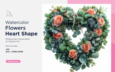 Kwiaty w kształcie serca otoczone miłością Walentynkowy uścisk 10