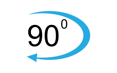 90 derece açı döndürme simgesi sembol logosu v9