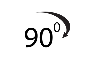 90 graders vinkelrotation ikon symbol logotyp v32