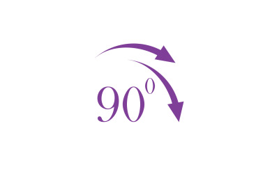 90 graders vinkelrotation ikon symbol logotyp v46
