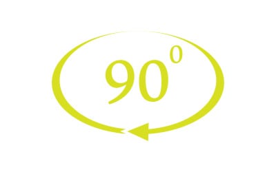 Ikona obrotu o 90 stopni, symbol, logo v10