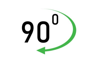 Ikona obrotu o 90 stopni, symbol, logo v11