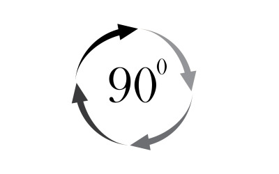 Ikona obrotu o 90 stopni, symbol, logo v14