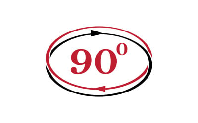 Ikona obrotu o 90 stopni, symbol logo v20