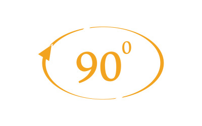 Ikona obrotu o 90 stopni, symbol logo v34