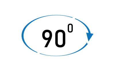 Ikona obrotu o 90 stopni, symbol logo v35