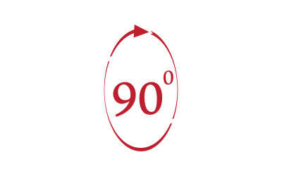 Кут обертання на 90 градусів значок символ логотип v26