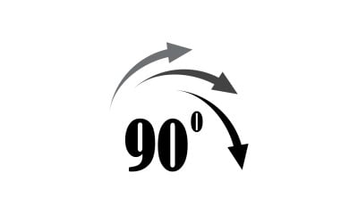 Кут обертання на 90 градусів значок символ логотип v45