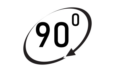 Кут обертання на 90 градусів значок символ логотип v51