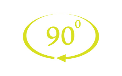 Logo simbolo icona rotazione angolo di 90 gradi v10