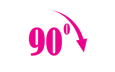 Logo simbolo icona rotazione angolo di 90 gradi v21