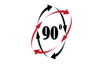 Logo simbolo icona rotazione angolo di 90 gradi v29