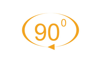 Logo simbolo icona rotazione angolo di 90 gradi v49