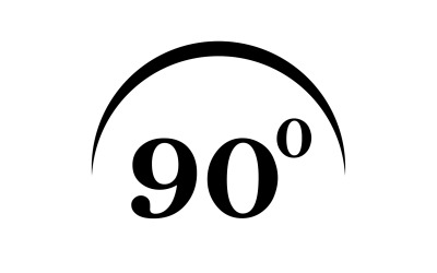 Logo simbolo icona rotazione angolo di 90 gradi v52