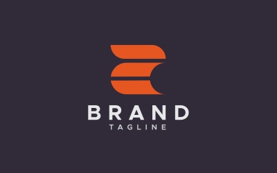 Minimal logo tasarım şablonuna mektup