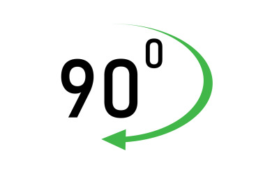 Symbol für 90-Grad-Winkeldrehung, Symbol, Logo v11