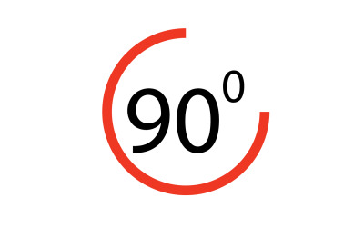 Symbol für 90-Grad-Winkeldrehung, Symbol, Logo v40