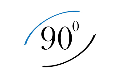 Symbol für 90-Grad-Winkeldrehung, Symbol, Logo v62