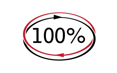 100 persent ikon szimbólum logó verzió 20