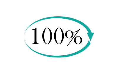 100 persent ikon szimbólum logó verzió 41
