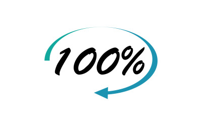 100 persent ikon szimbólum logó verzió v59