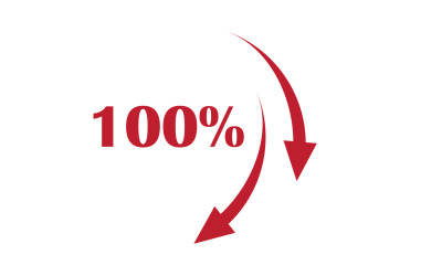 100 pour cent icône symbole logo version v47