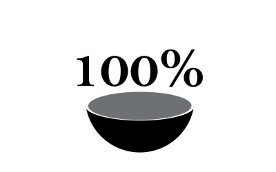 100-procentowa ikona symbolu logo wersja v44