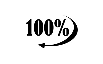 100-procentowa ikona symbolu logo wersja v58